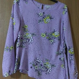Purple floral shirt